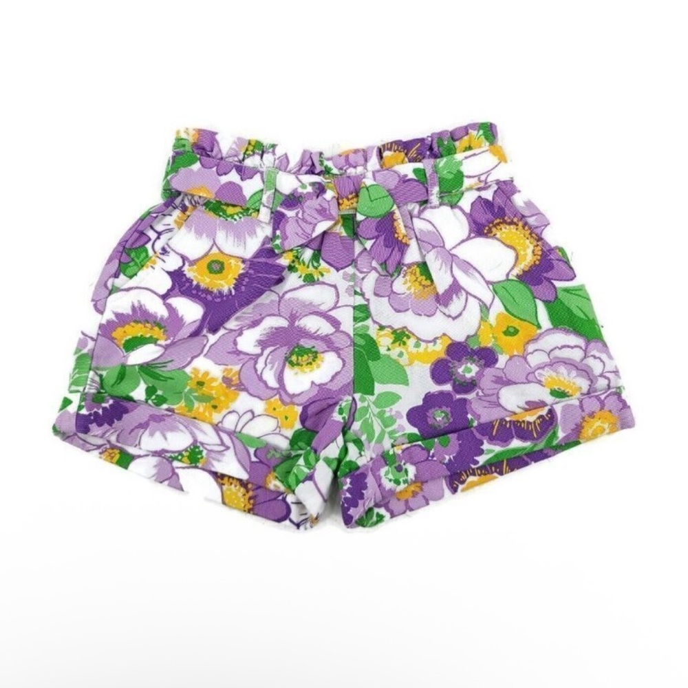Janie and Jack Purple Floral Kids Shorts